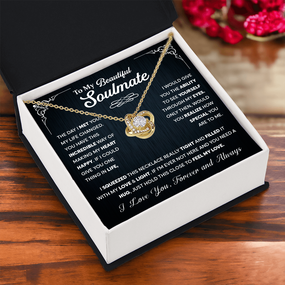 To My Soulmate Necklace, Wife Necklace