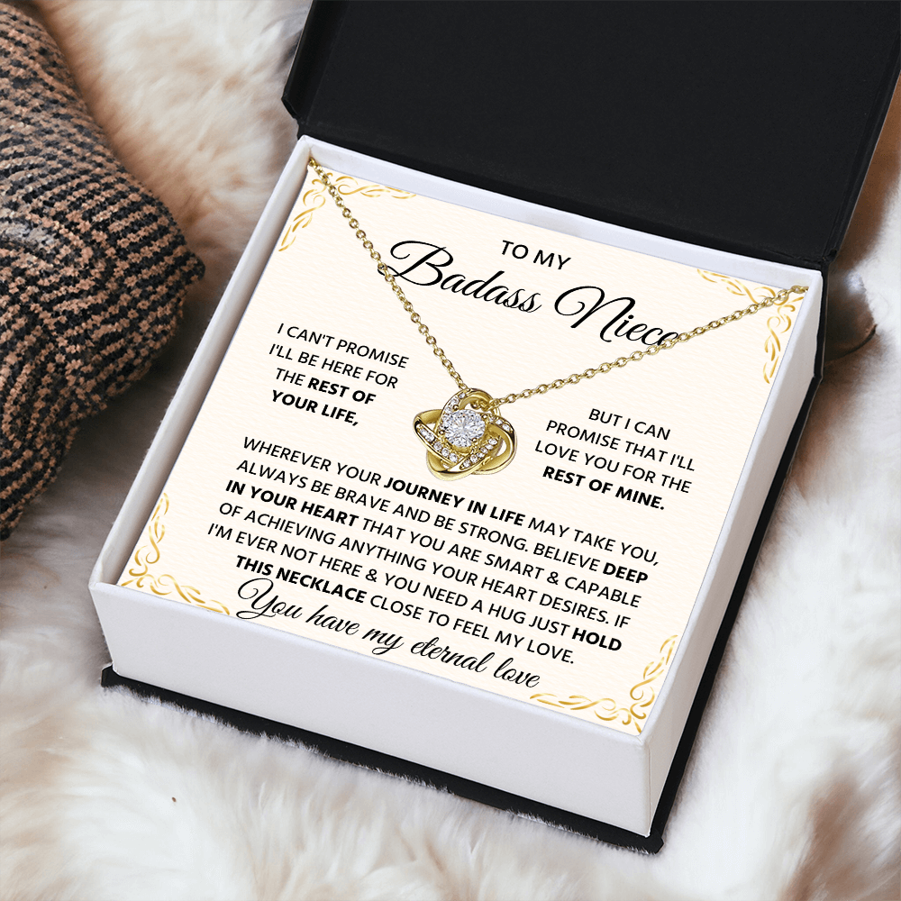 To My Badass Niece Gift, Unique Jewelry Pendant for Women