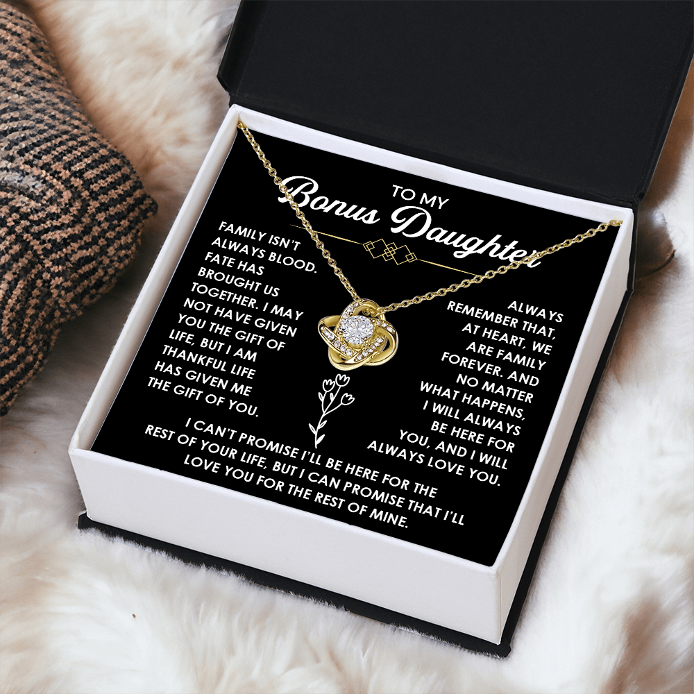 Stepdaughter Necklace With Message Card, Birthday Gifts for Her
