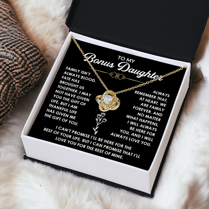 Stepdaughter Necklace With Message Card, Birthday Gifts for Her