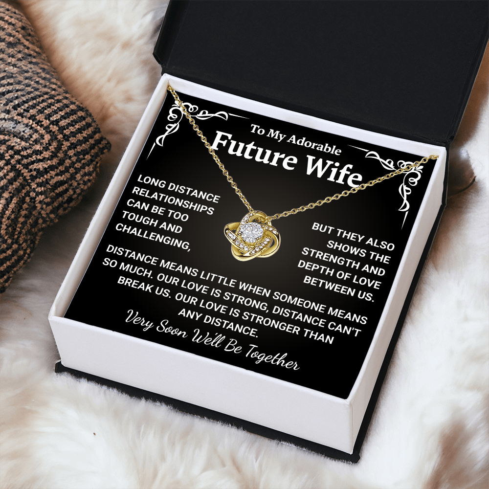 To My Future Wife Love Knot Necklace - Meaningful Gifts For Her