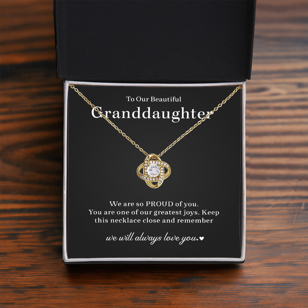 Granddaughter Necklace Gifts, Love Knot Necklace