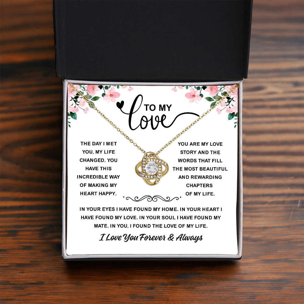 Neckalce for Girlfriend, Love Knot Neckalce for Girlfriend