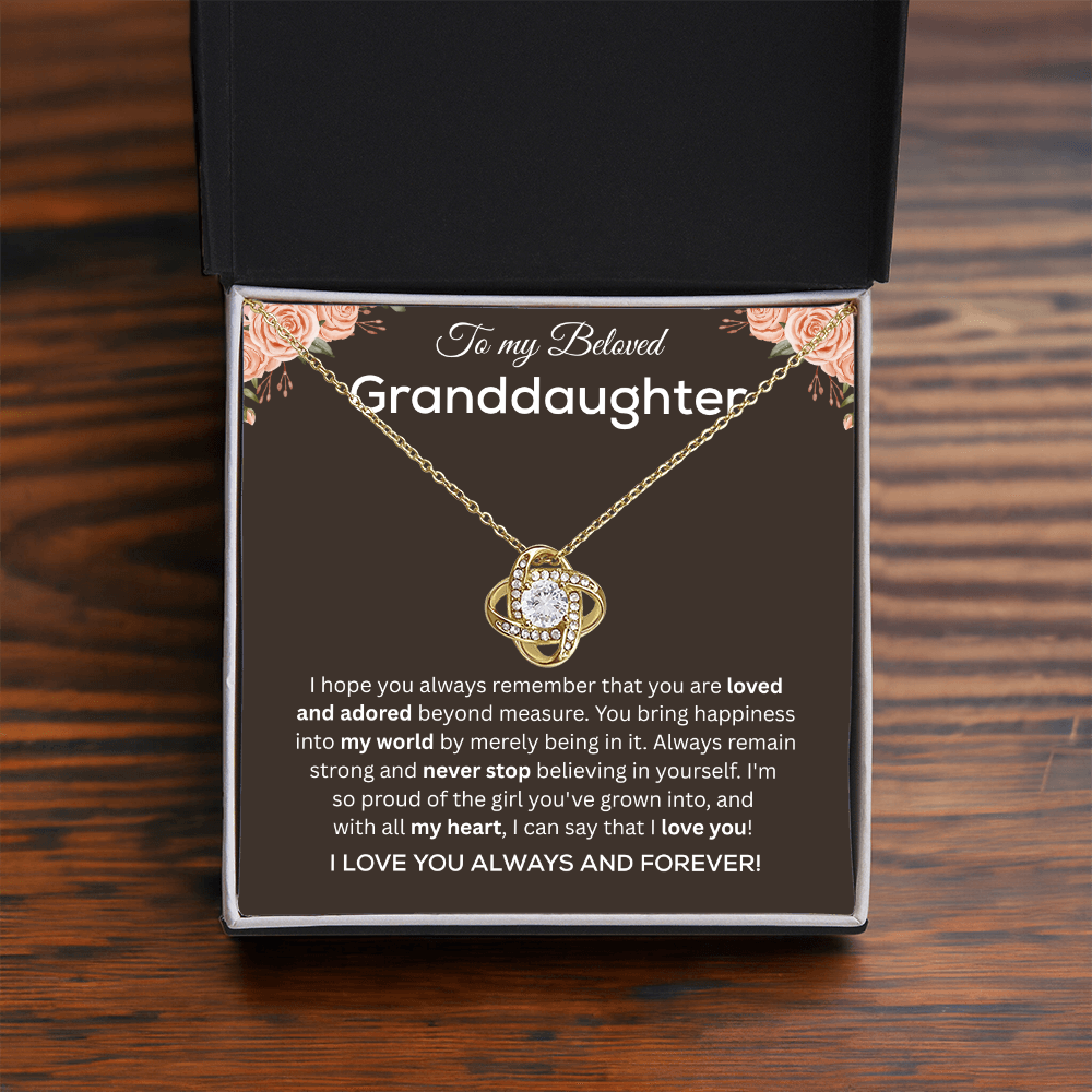 To My Granddaughter Necklace, Valentines Day Gifts for Her