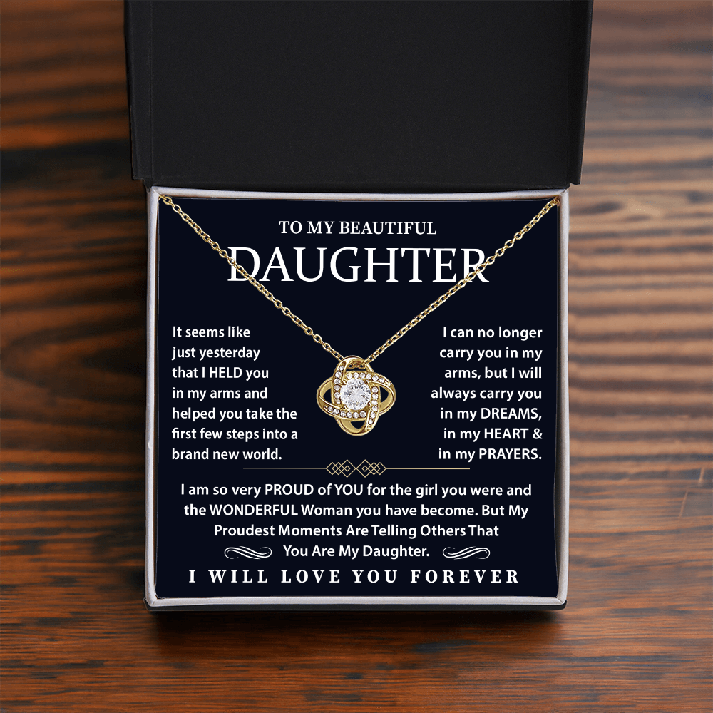 To Daughter Necklace, I will always carry you in my dreams in my heart