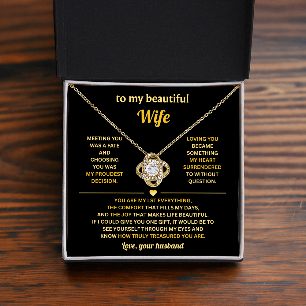 Love Knot Necklace, Birthday Gifts for Wife