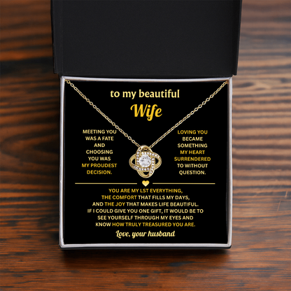 Love Knot Necklace, Birthday Gifts for Wife