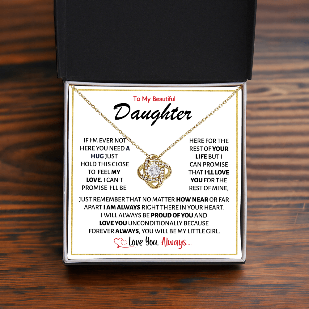 Daughter Necklace From Dad or Mom, She glows effortlessly wearing this piece
