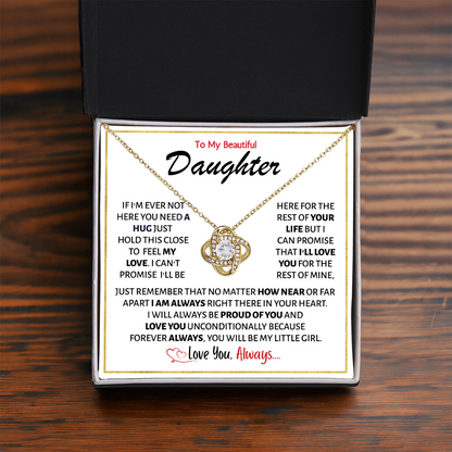 Daughter Necklace From Dad or Mom, She glows effortlessly wearing this piece