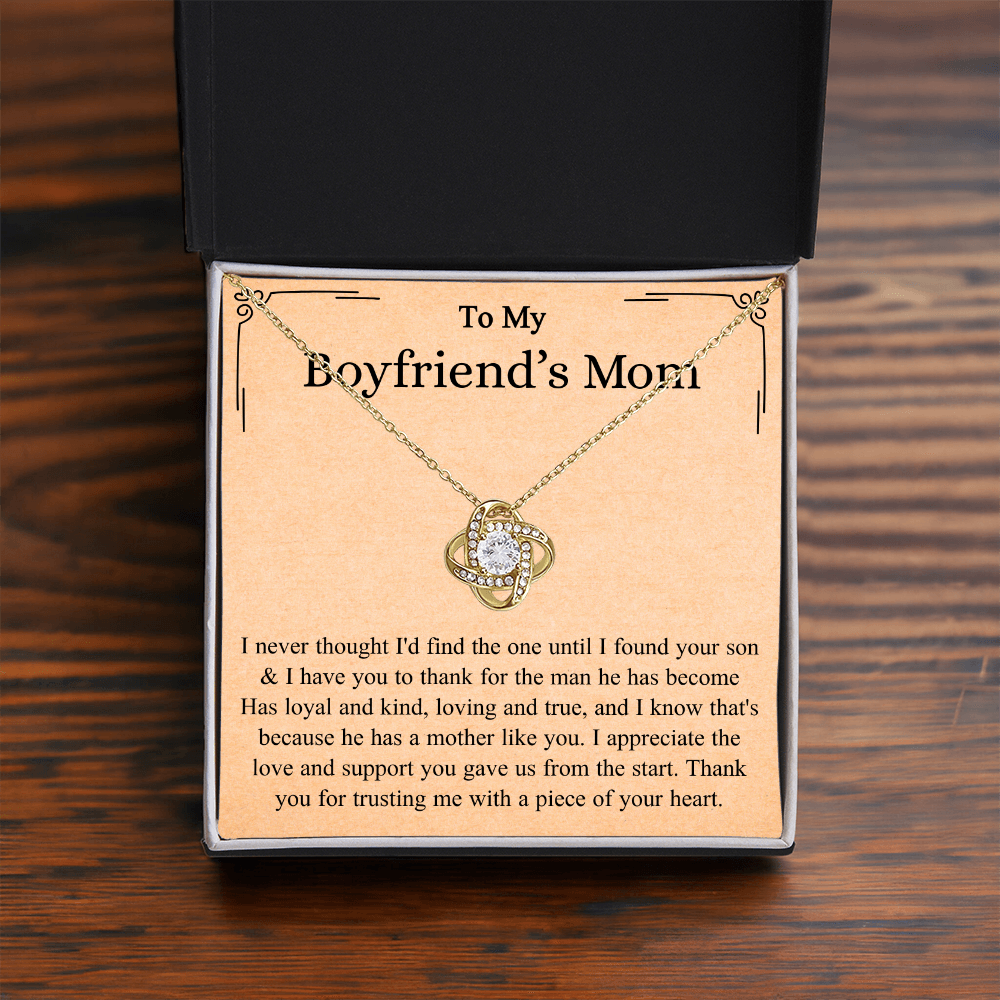 Boyfriend Mom Gifts From Girlfriend, Love Knot Necklace