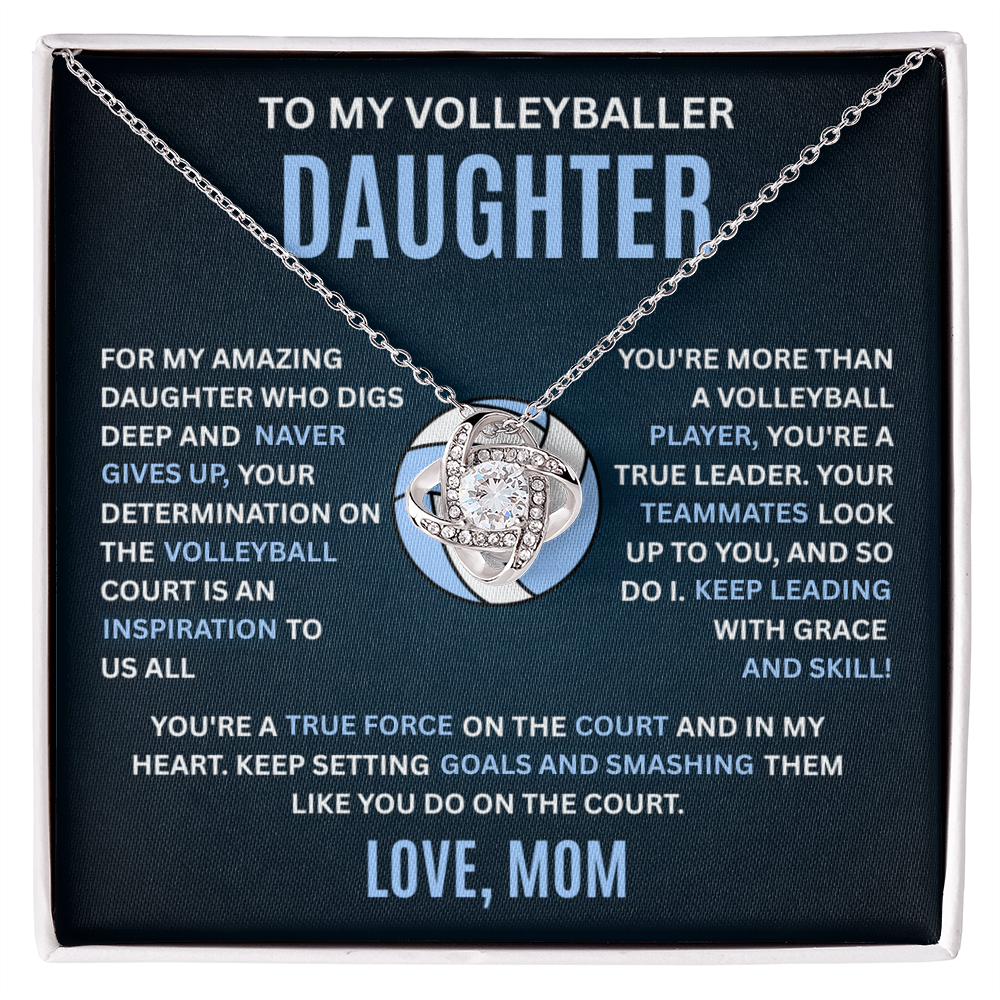 Volleyball Heart Necklace Gift for Daughter from Mom Charm Gift