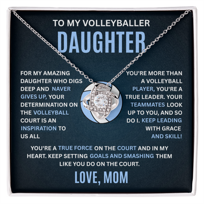 Volleyball Heart Necklace Gift for Daughter from Mom Charm Gift
