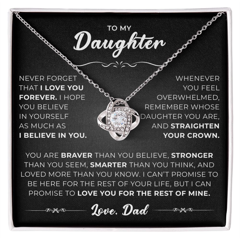 To My Beautiful Daughter Necklace From Mommy, Perfect for Mother's Day