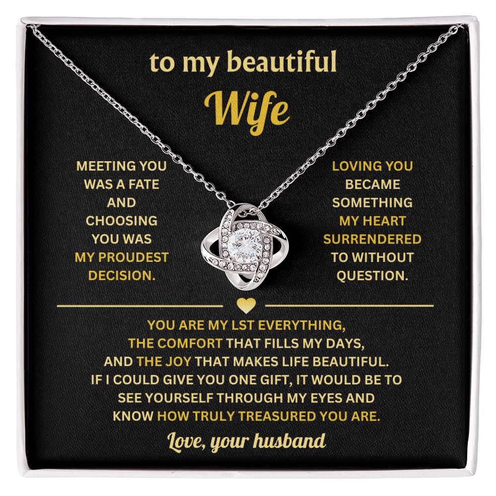 Love Knot Necklace, Birthday Gifts for Wife from husband
