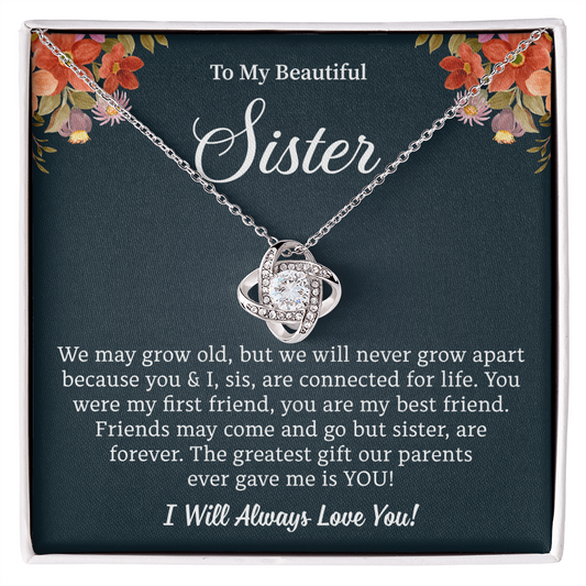 To My Sister Necklace, Every Moment Shines When She Wears This Necklace