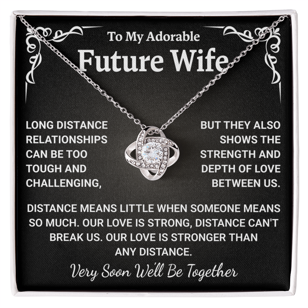 To My Future Wife Love Knot Necklace - Meaningful Gifts For Her