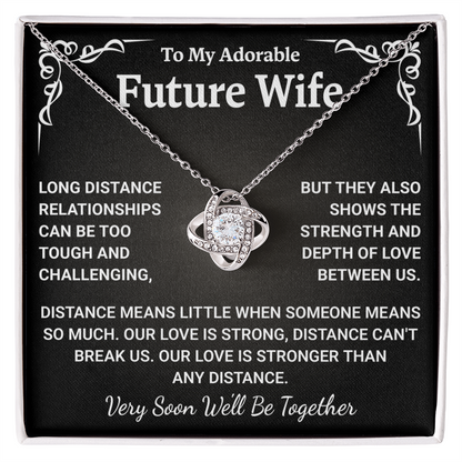 To My Future Wife Love Knot Necklace - Meaningful Gifts For Her