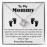 To My Mom necklace, To My Mommy Love Knot Necklace – Heartfelt First Mom Gift from Baby