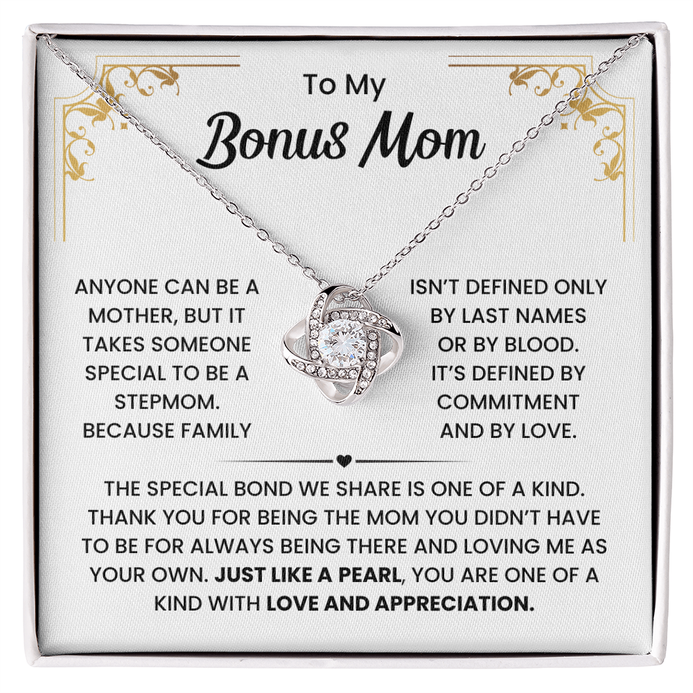 To My Bonus Mom Necklace From Stepson or Stepdaughter - Mother's Day Jewelry