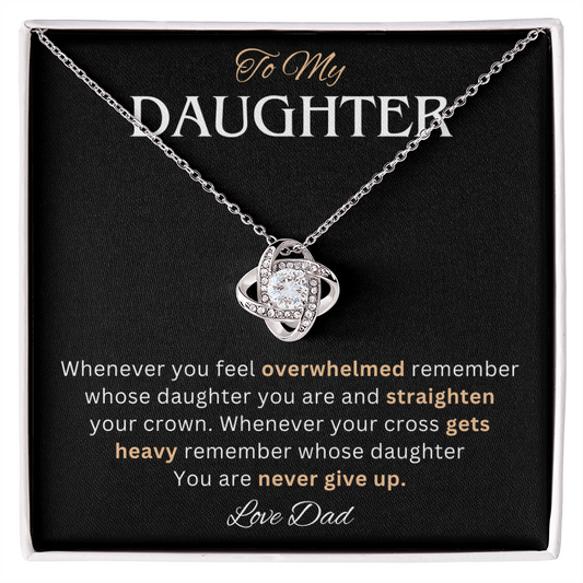 To My Daughter Necklace, She looks absolutely radiant with this necklace on