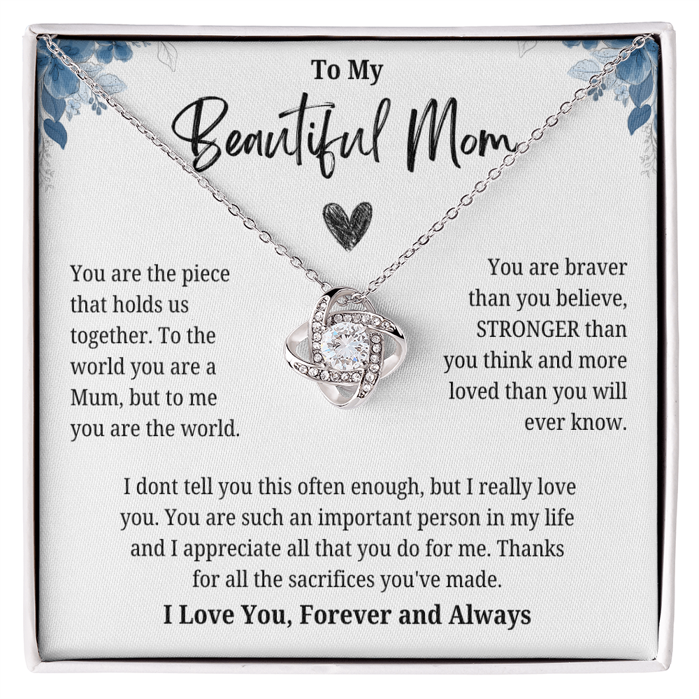 To My Beautiful Mom, Meaningful Mom Appreciation Keepsake