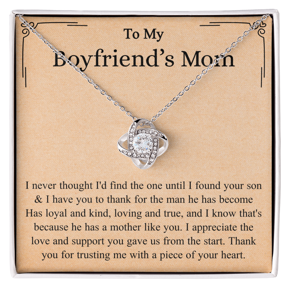 Boyfriend Mom Gifts From Girlfriend, Love Knot Necklace
