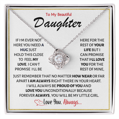 Daughter Necklace From Dad or Mom, She glows effortlessly wearing this piece