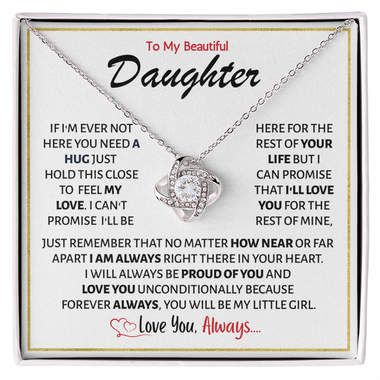 Daughter Necklace From Dad or Mom, She glows effortlessly wearing this piece