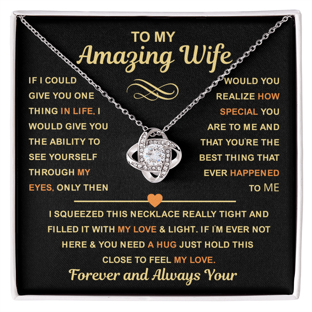 Wife Necklace from Husband, When Your wife  Puts It On, Her Heart Shines Through
