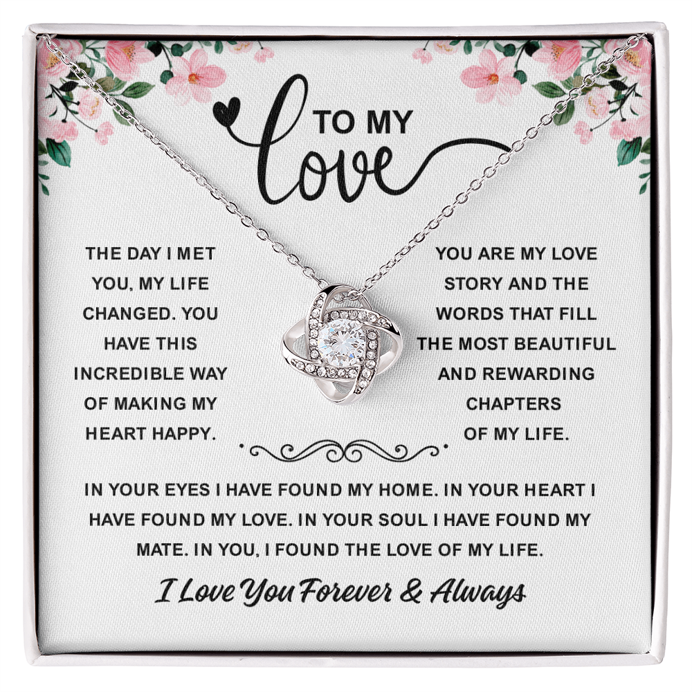 Neckalce for Girlfriend, Love Knot Neckalce for Girlfriend