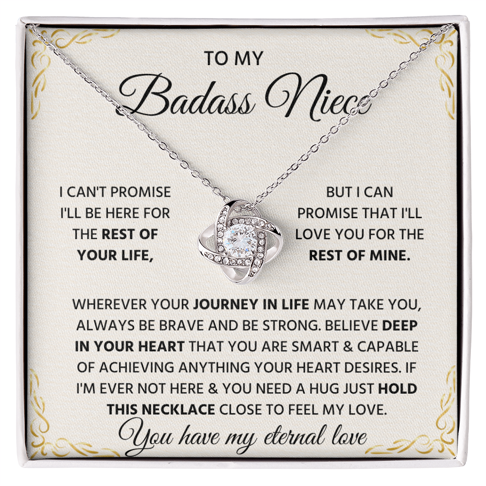 To My Badass Niece Gift, Unique Jewelry Pendant for Women