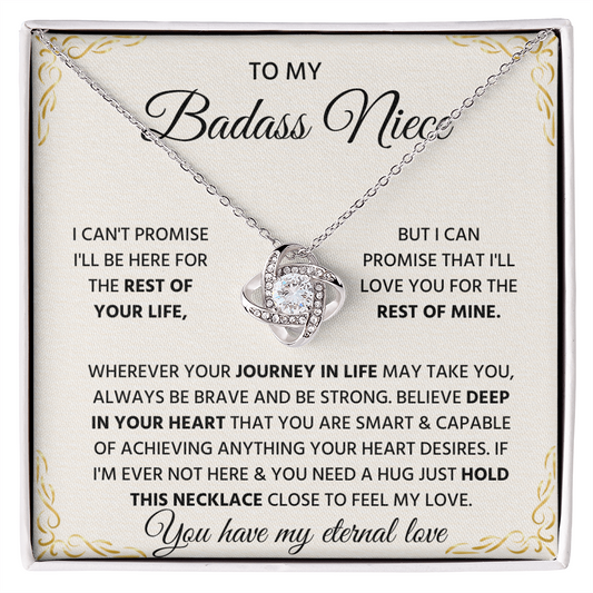To My Badass Niece Gift, Unique Jewelry Pendant for Women