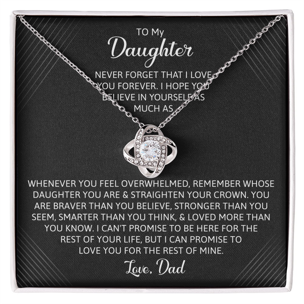 To My Daughter - You Are Braver Than You Believe Necklace