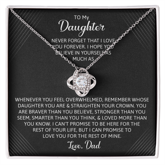 To My Daughter - You Are Braver Than You Believe Necklace