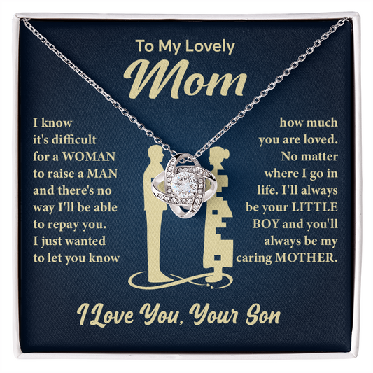 Mom Necklace gift box with a heartfelt message