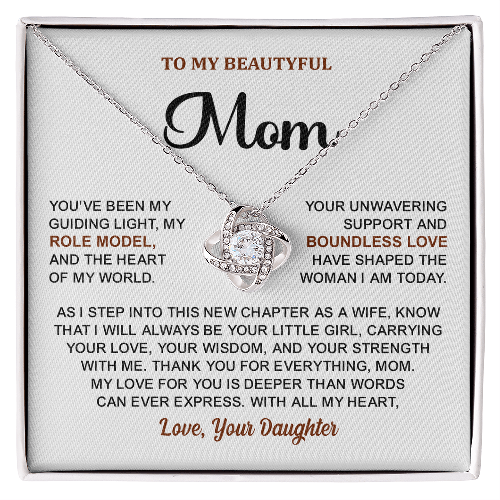 Mothers Day's Gifts for Mom - Love Knot Necklace, Jewelry Gifts, Necklace Gifts for Her