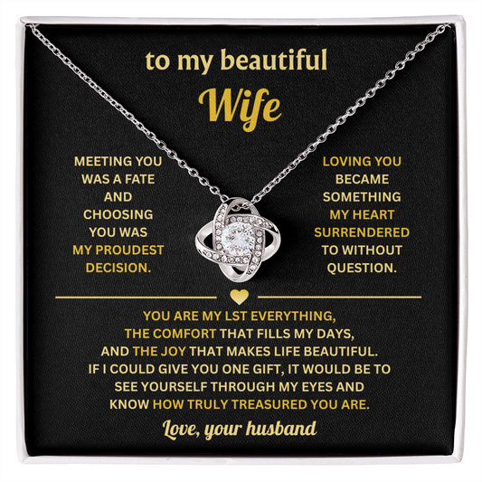 Love Knot Necklace, Birthday Gifts for Wife