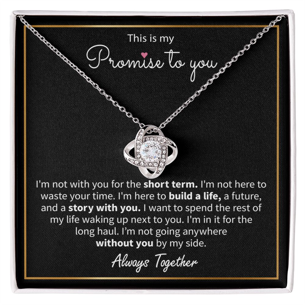 promise pendant necklace with a message