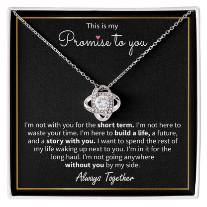promise pendant necklace with a message