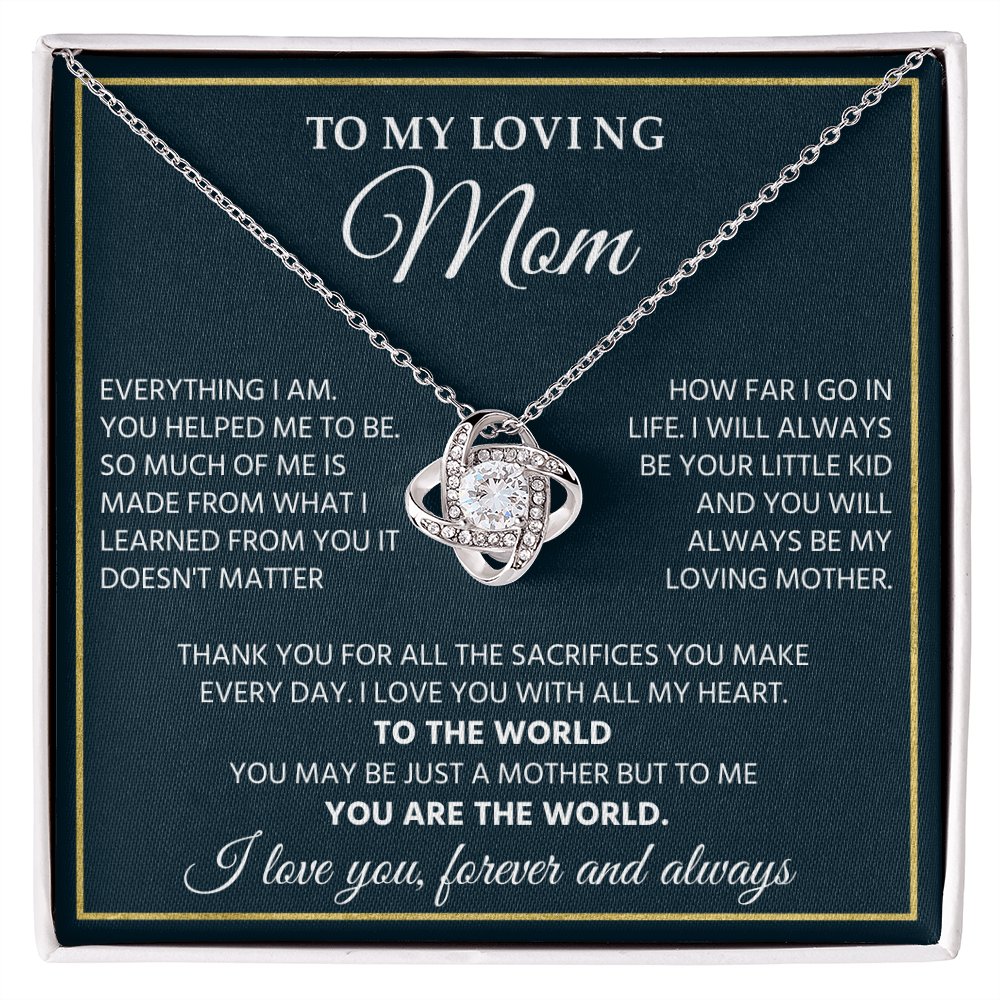 To My Mom Necklace From Son Daughter, Pendant Jewelry With Message Card