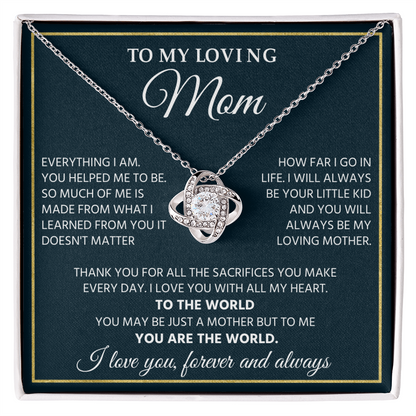 To My Mom Necklace From Son Daughter, Pendant Jewelry With Message Card