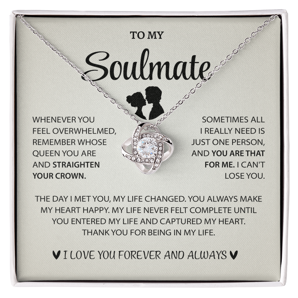 Love Knot Necklace - Heart Touching Love Letter to My Wife