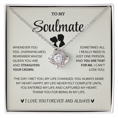 Love Knot Necklace - Heart Touching Love Letter to My Wife