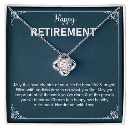 gift necklace with heartfelt message in a display box.
