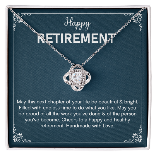 gift necklace with heartfelt message in a display box.