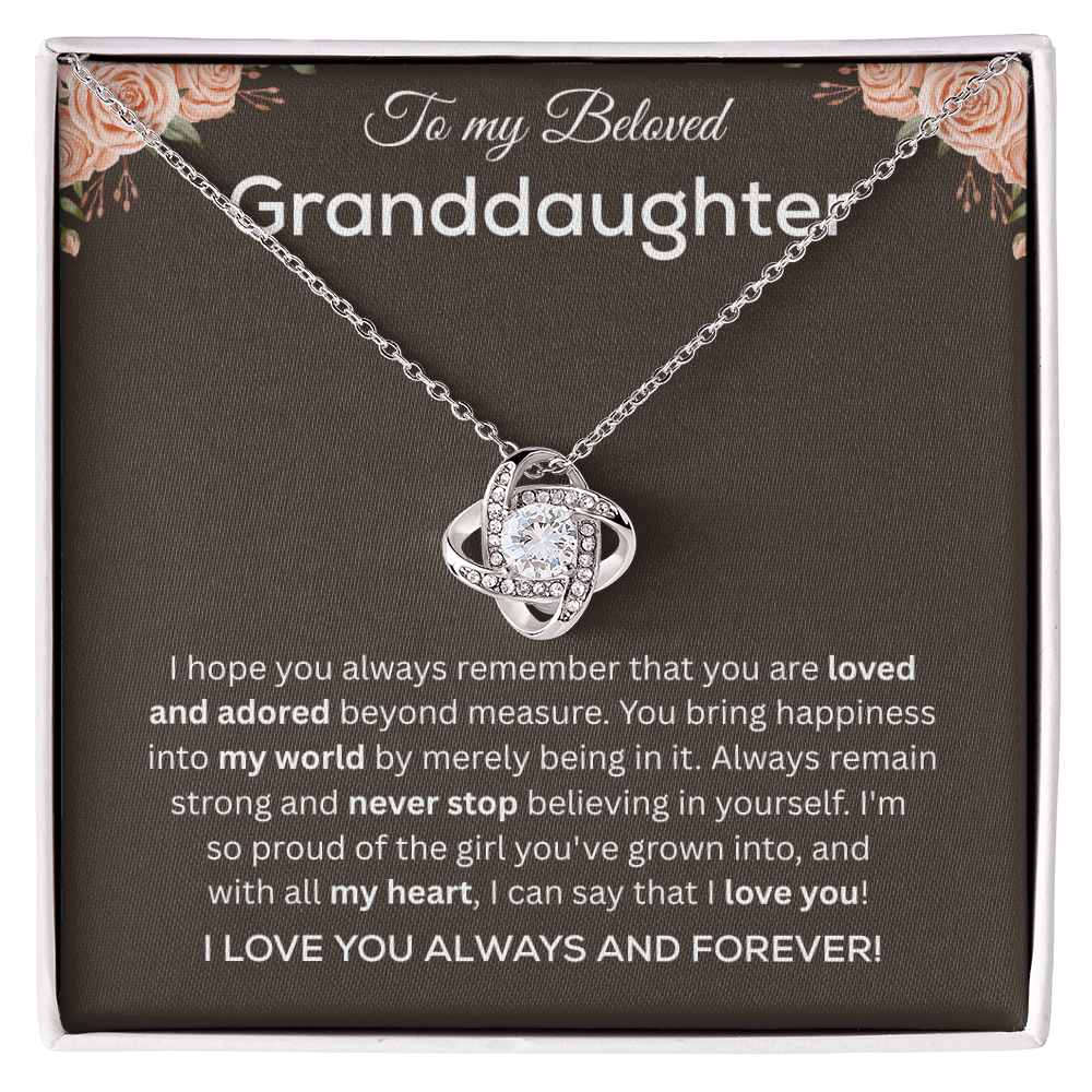 To My Granddaughter Necklace, Valentines Day Gifts for Her