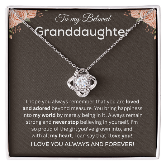 To My Granddaughter Necklace, Valentines Day Gifts for Her