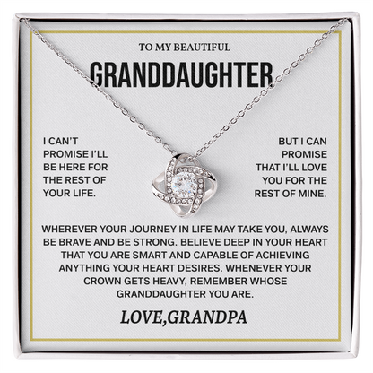 Granddaughter Necklace from Grandma, Birthday Gifts