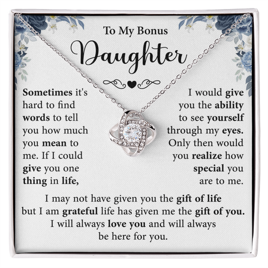 To My Step Daughter Necklace, Birthday Gift for her