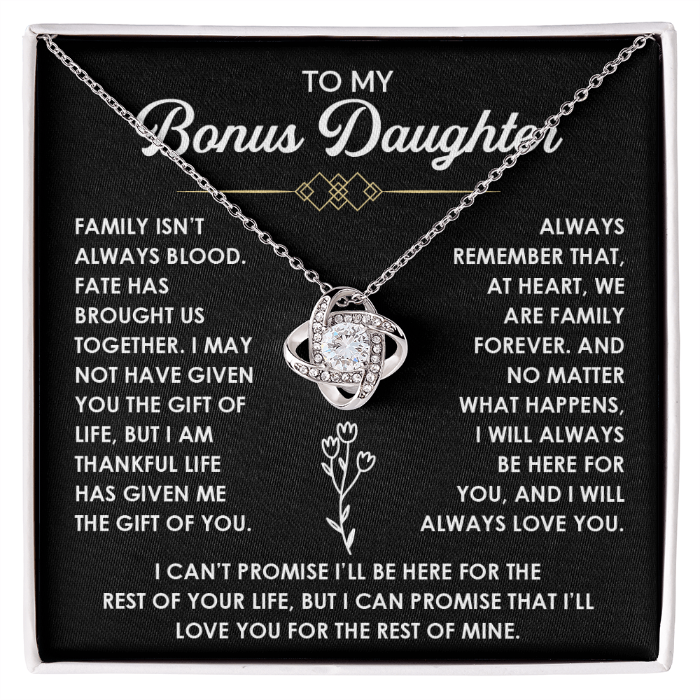 Stepdaughter Necklace With Message Card, Birthday Gifts for Her